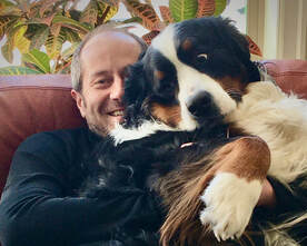 Adam Angel, and his oversized dog! ;-)
